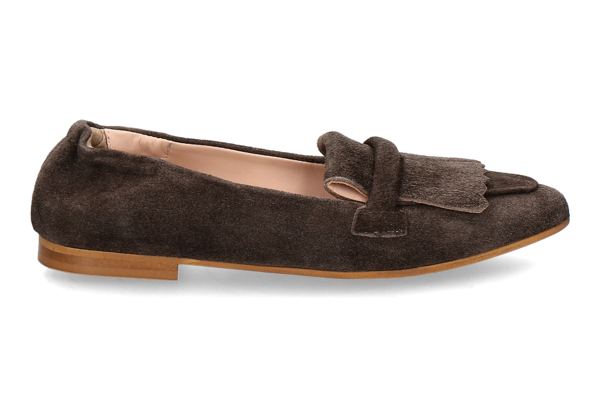 dirndl + bua women's- slipper ANTIKBOCK- coffee/ brown