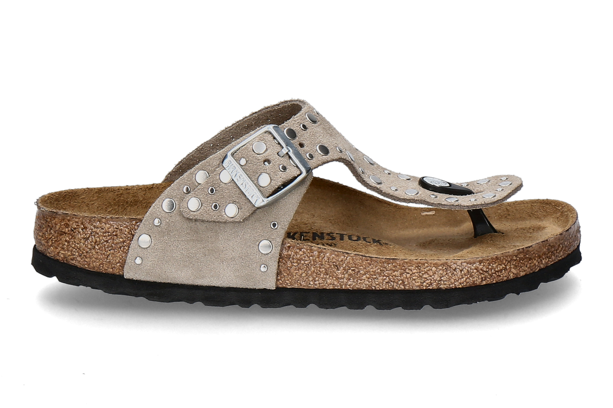 Birkenstock women's- thong-mules GIZEH RIVET- taupe