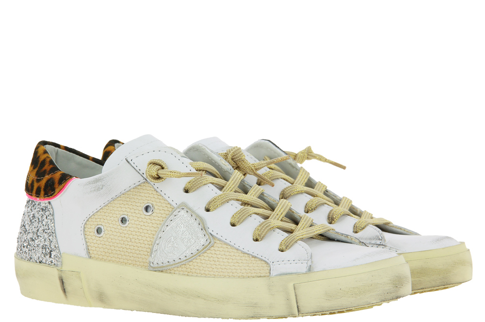 Philippe Model sneaker ANIMALIER RASEAU BEIGE FUCSIA