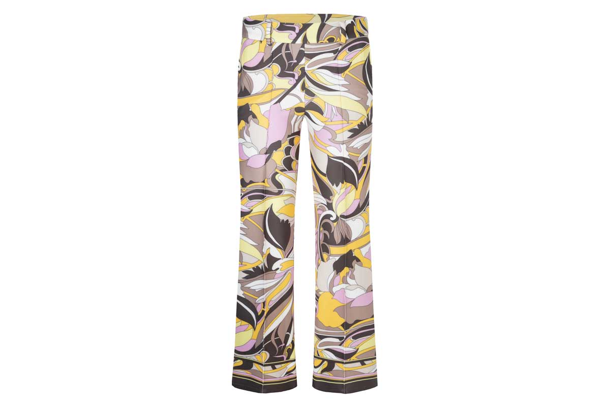 Cambio cropped textile pants FRANCOISE- fancy pink/ hazel/ coffee