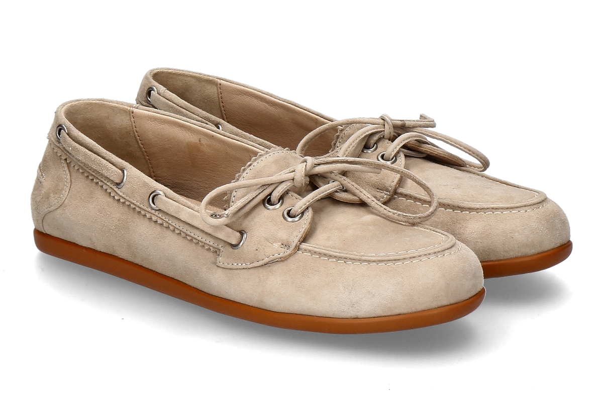 Pomme d'Or boat shoe MARINA CAMOSCIO- soft mocha/ toffee