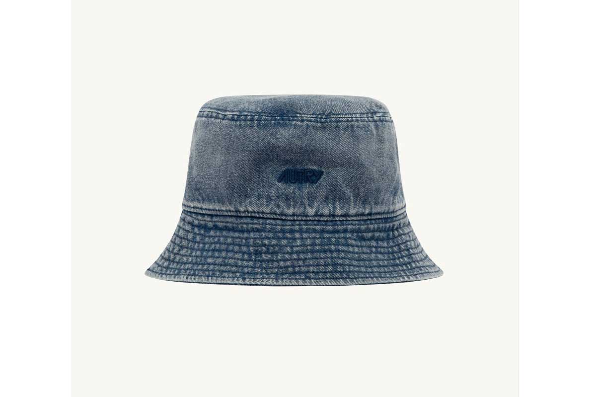 Autry unisex- bucket hat LOGO- jeans blue