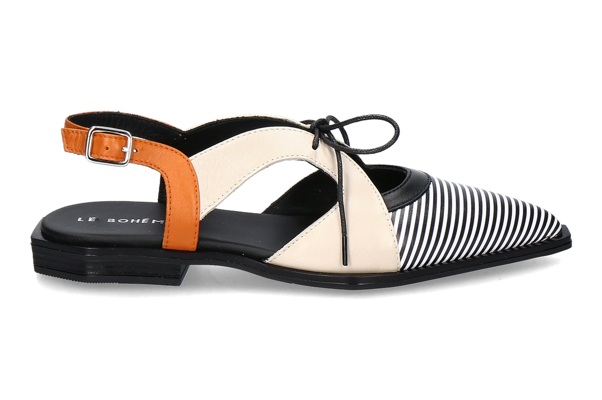 Le Bohémien sling ballerina P18 Calfskin – Multicoloured