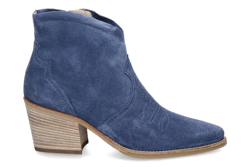 Paul Green Cowboy Bootie SOFT SUEDE- lake blue