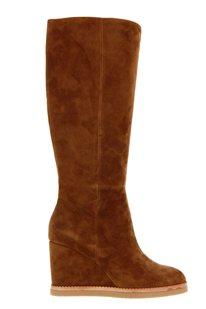 Lola Cruz wedge boots CUERO TAN