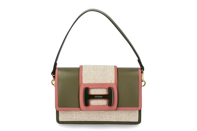 Hogan bag TRACOLLA RETT RAFIA KHAKI