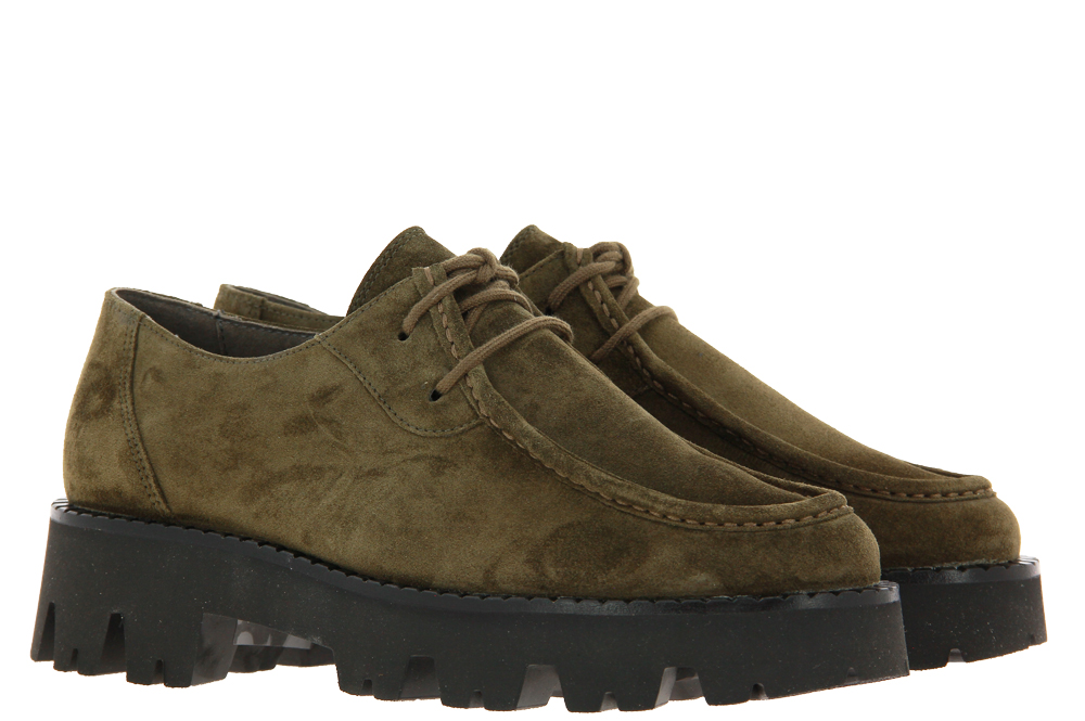 Paul Green lace-up SOFT SUEDE MILITARY