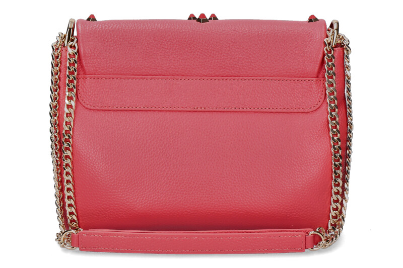 La Carrie shoulder bag TUMBLED LEATHER CORAL