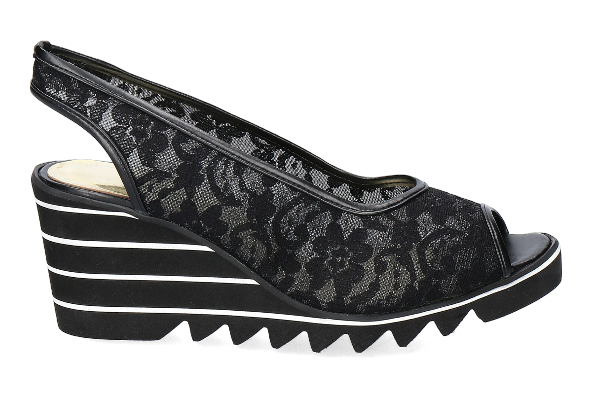 Azurée Cannes Wedge Sandal KONC -  noir / black