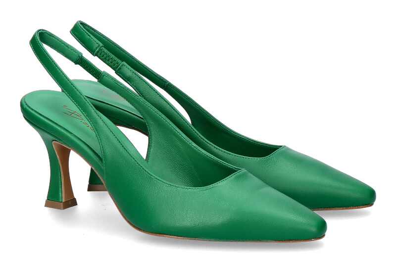 Bianca Di sling pumps NAPPA GREEN CUOIO