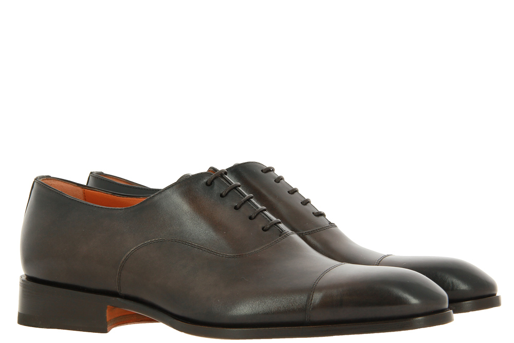 Santoni lace-up LEATHER DARK BROWN