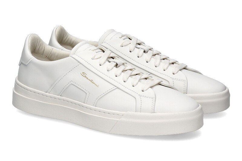 Santoni sneaker MAN LEATHER WHITE