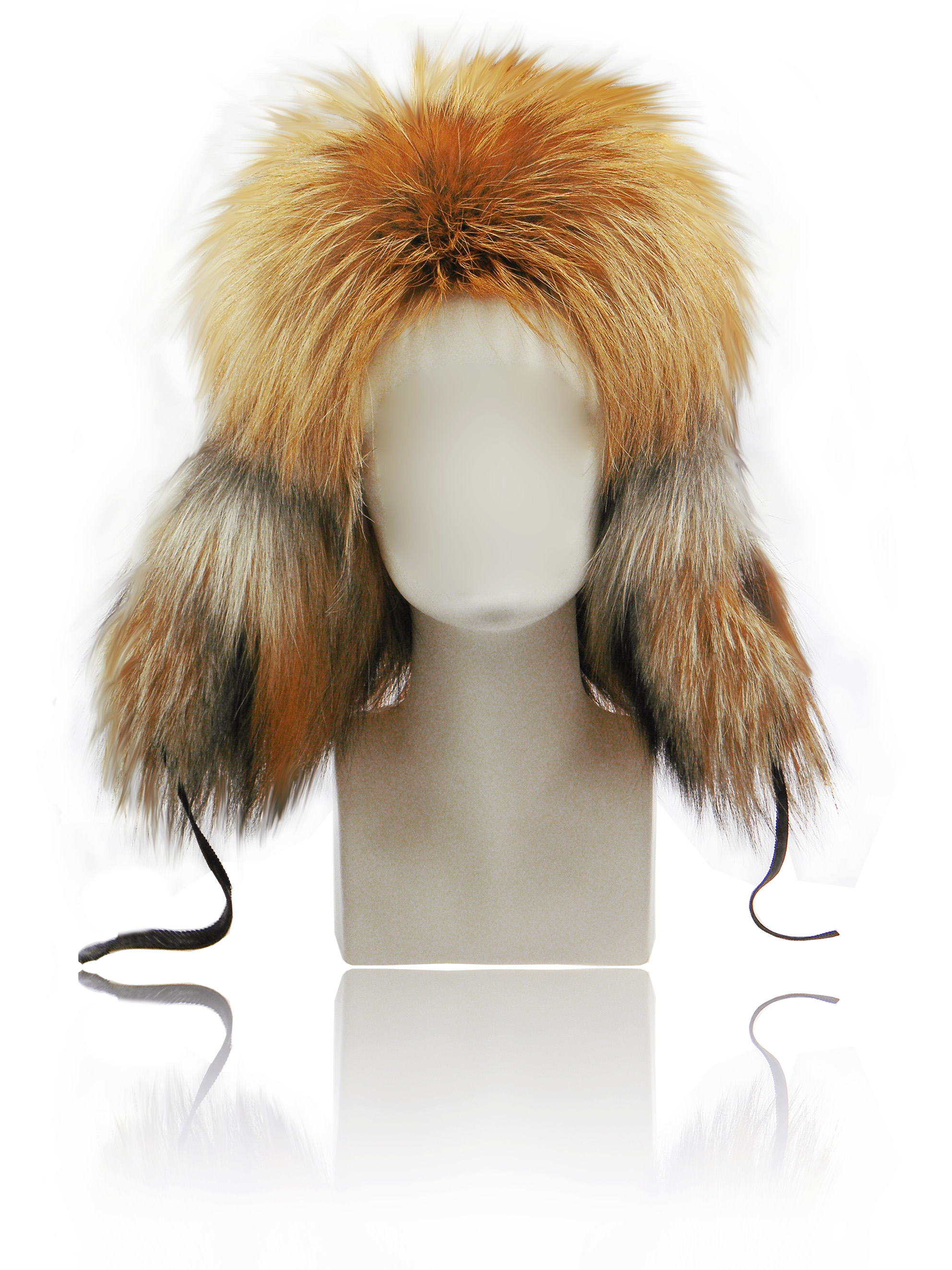 FurLand Aviator Cap - USHANKA FLOWERS - Fox Fur