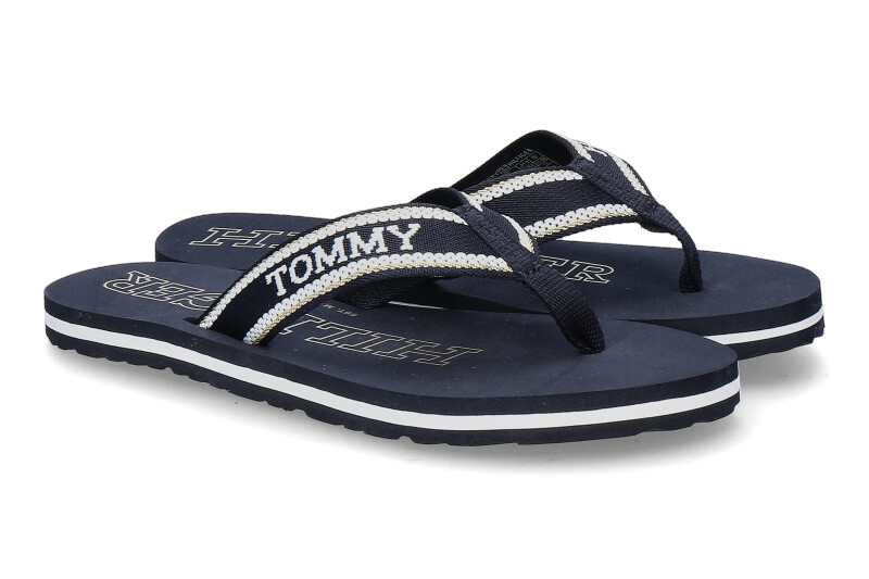 Tommy Hilfiger women's flip flops BEACH SANDAL space blue