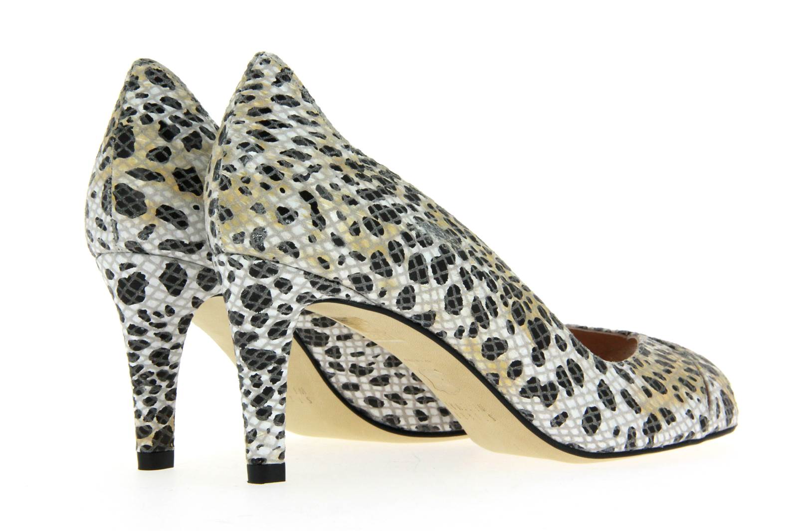 Stuart Weitzman Peeptoe SHOWUPRITZ CREAM LEO SNAKE (39)