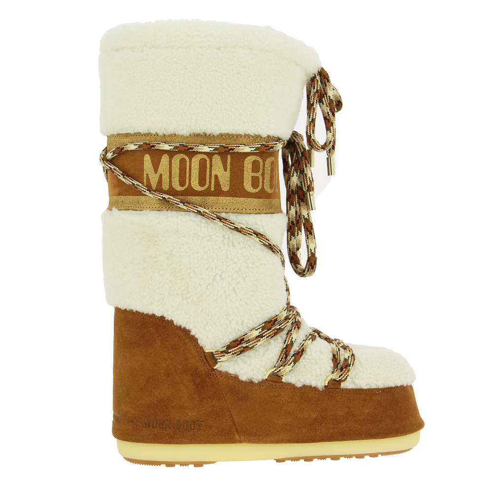 Moon Boot snow boot warm lining ICON SHEARLING WHISKY OFF WHITE