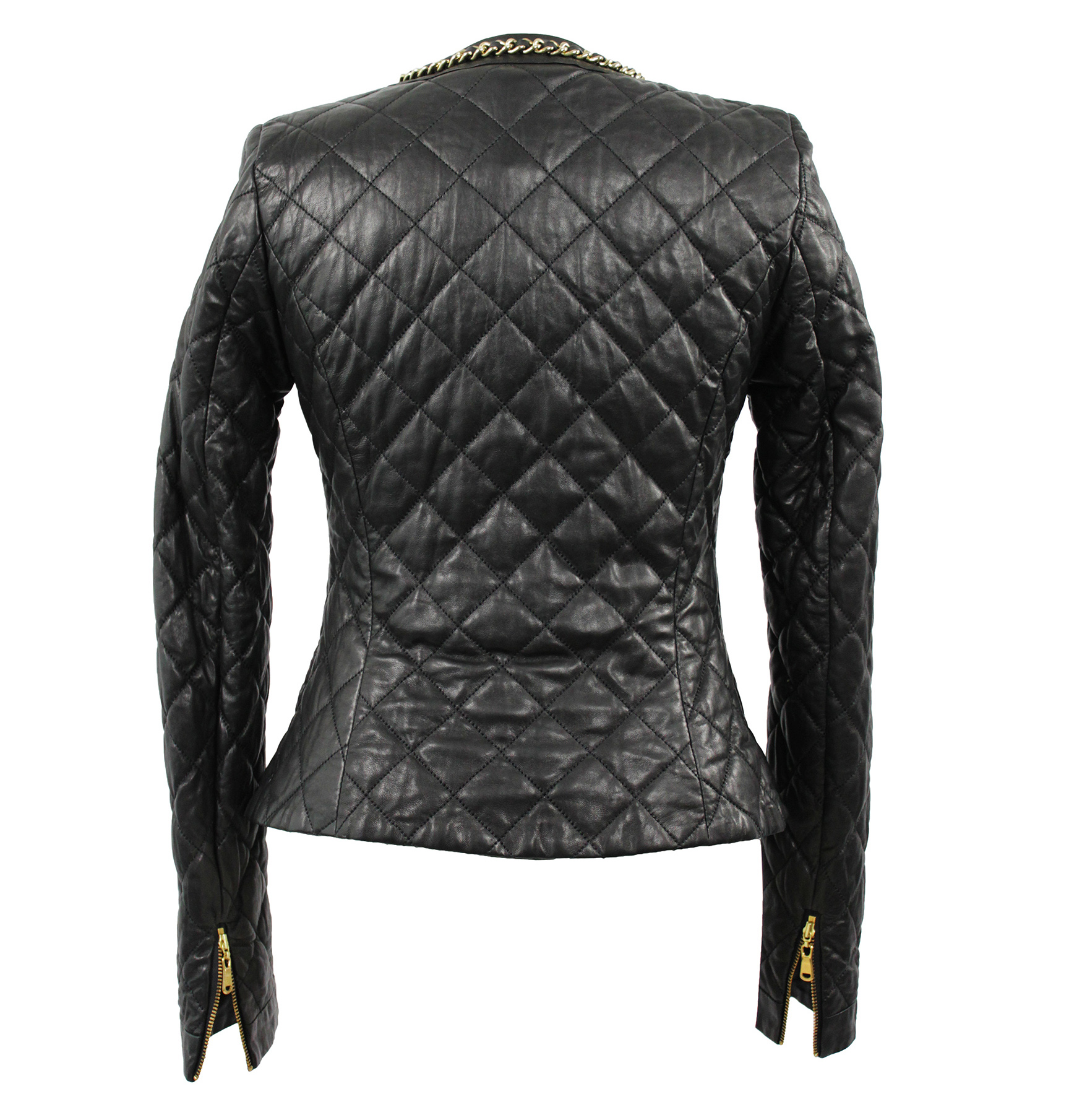 Christine Becker quilted jacket GLORIA LAMMNAPPA NERO