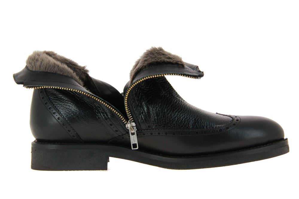 Cordwainer ankle boots lined ORLEANS BLACK DEERSKIN BLACK