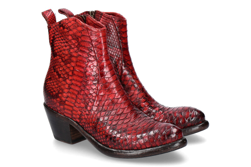 La Bottega di Lisa ankle boots PITONE ROSSO