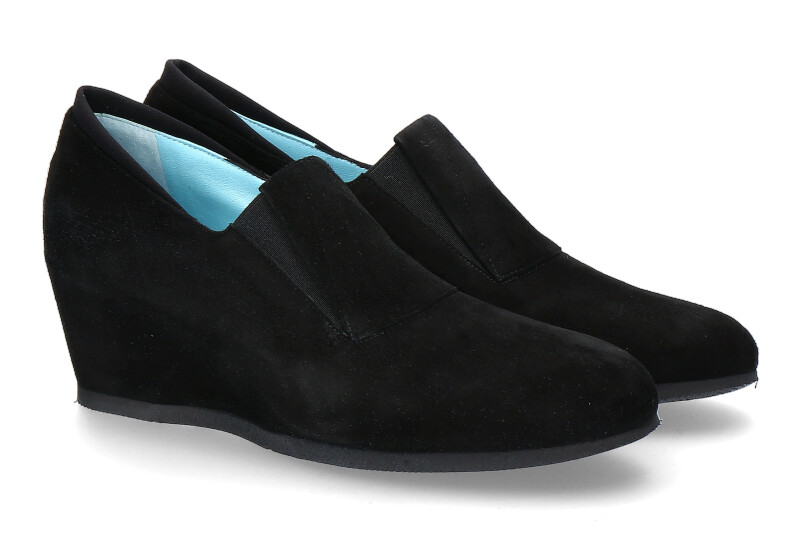 Thierry Rabotin wedge slipper TEONILLA CAMOSCIO NERO