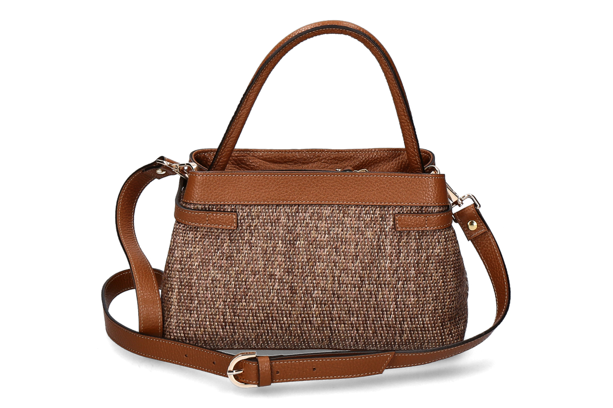 Gianni Notaro handbag- cot-camel/ dark brown
