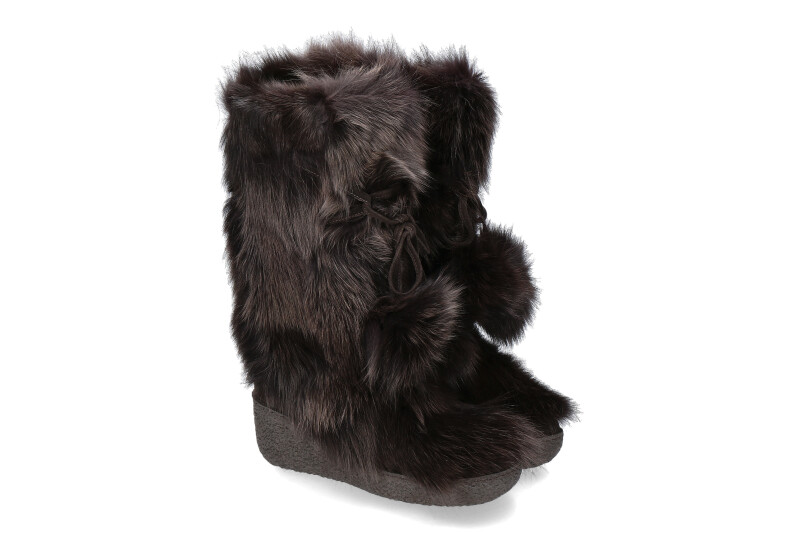 Diavolezza fur boots FOX MORO ZEPPA