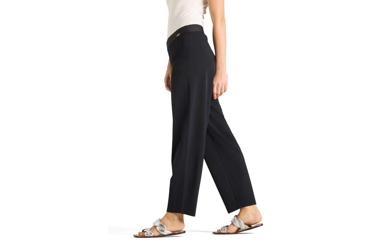 Cambio straight-leg textile pants ELENA- dark navy