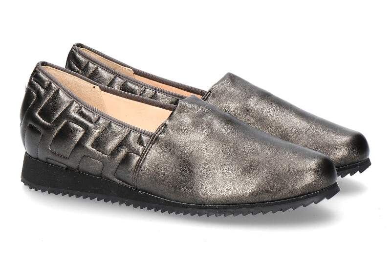 Hassia slipper PIACENZA G-WEITE PEARLSTRETCH SYNTHETIK DARKBROW