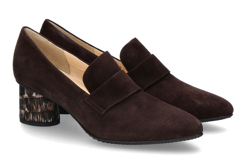 Brunate loafer BIBA CAMOSCIO MORO RADI CUOIO