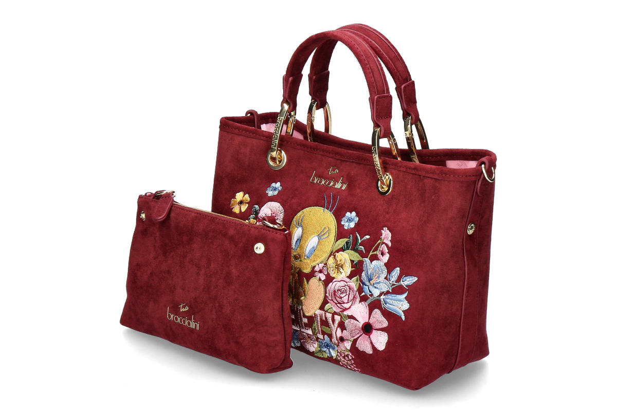 Braccialini  handbag BETH TWEETY BLOOM  - burgundy