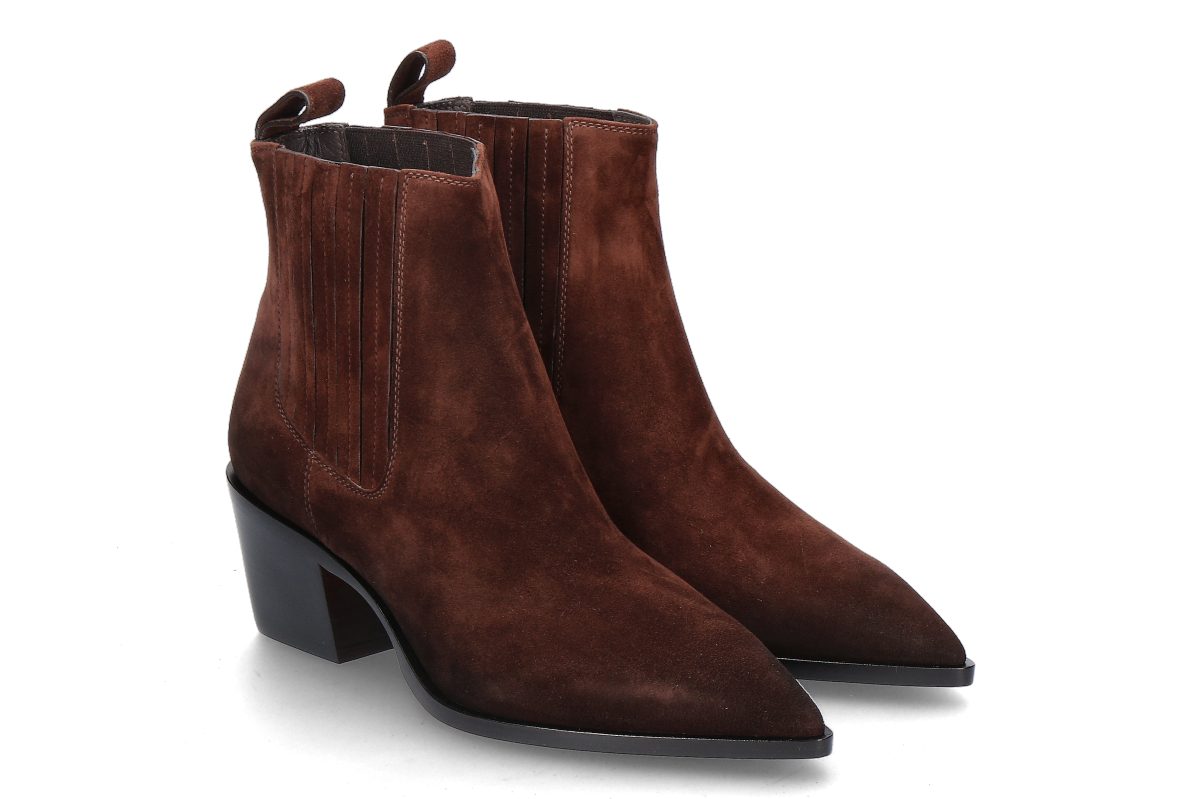 Santoni women's ankle boots GIO VELOURS- brown/ dunkelbraun 