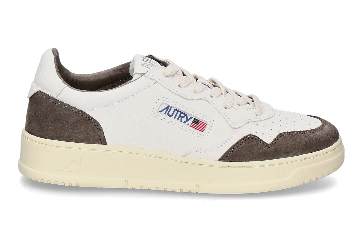 Autry men's trainers MEDALIST GOAT SUEDE GS45- white/ morel