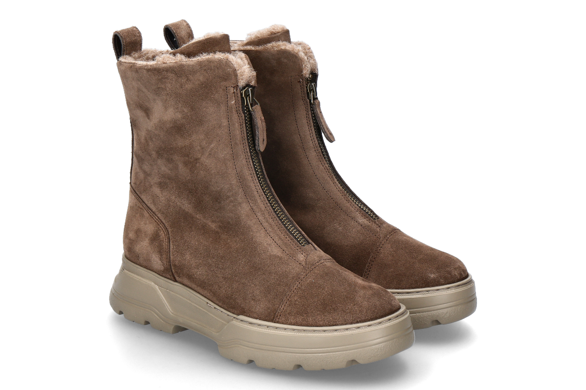  Paul Green boots lined SUEDE EARTH- braun 