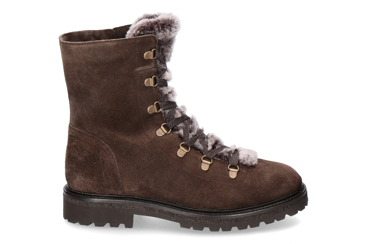 dirndl + bua Women's Lined Ankle Boots LIGHT CACHMIRE/LF- espresso/dark brown