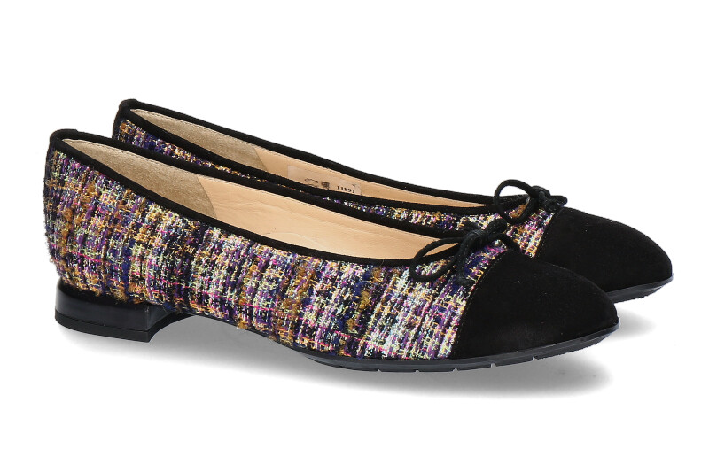 Brunate ballerina PIA CAMOSCIO/TALE- nero/multi