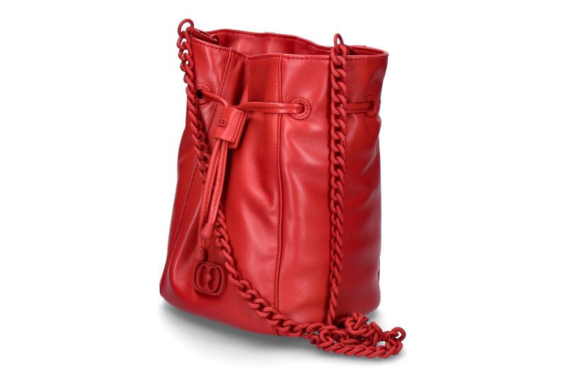 La Carrie pouch bag DECCAN GINGER LEATHER RED