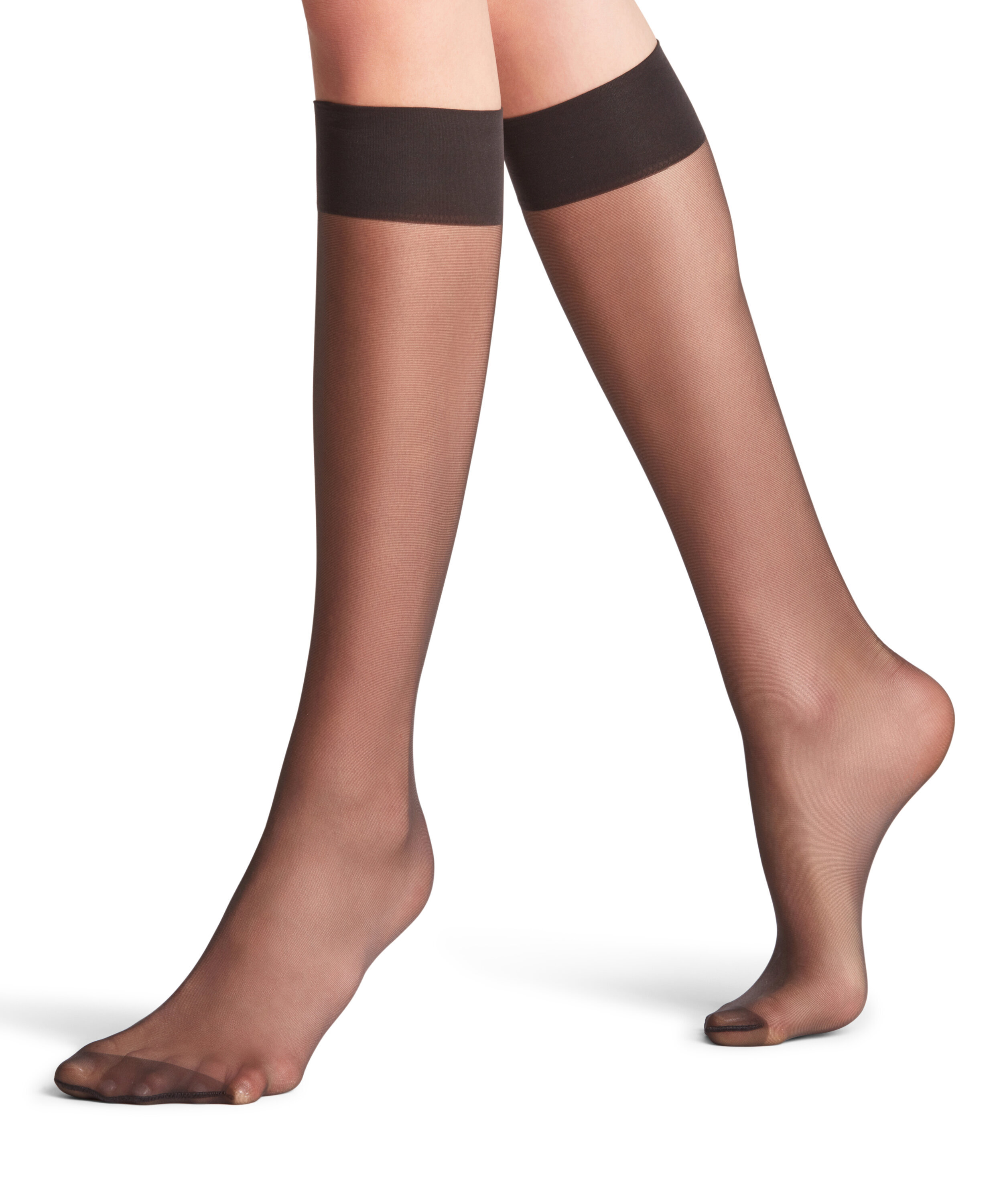 FALKE silk smooth 15 DEN ladies knee socks BLACK