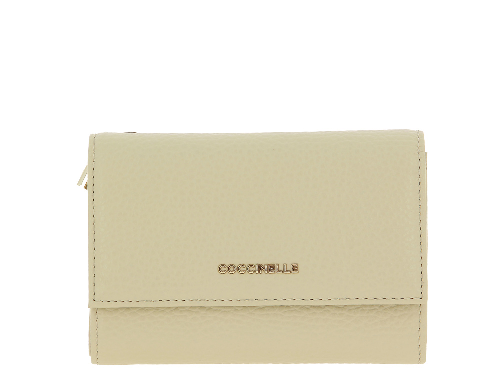 Coccinelle wallet GRAIN LEATHER METALLIC SOFT SILK