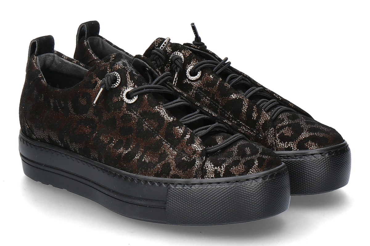 Paul Green sneaker GLOSSY LEO BRONZE- black