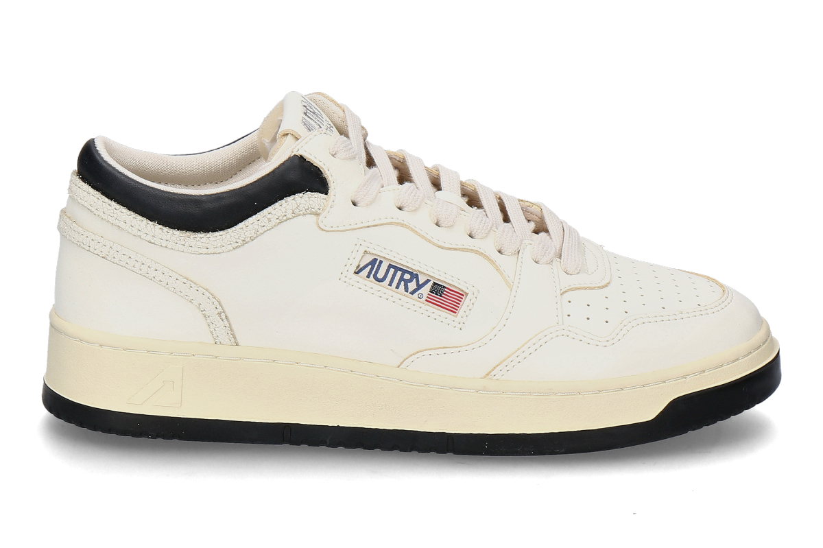 Autry men's sneaker MED-WAY MID LEATHER EK07- black/ marshmallow