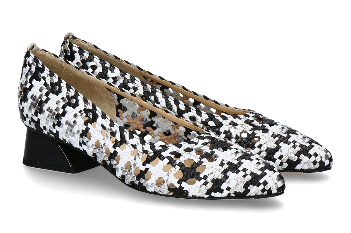 Brunate pumps WOVEN OPTICAL- nero/ multicolor