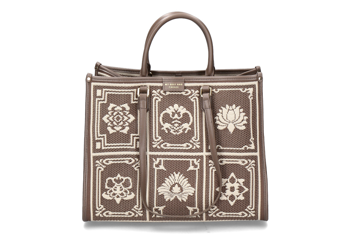  My-Best Bag Firenze bag ATENA HERBARIUM- black/ green/ thistle 