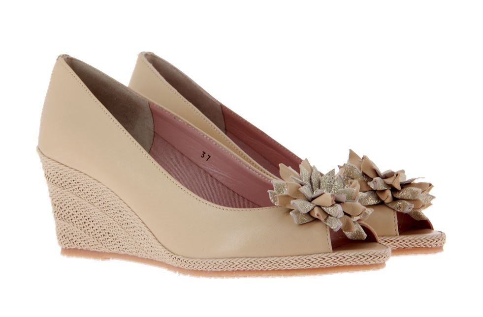 La Badia wedge peeptoe NAPPA SABBIA