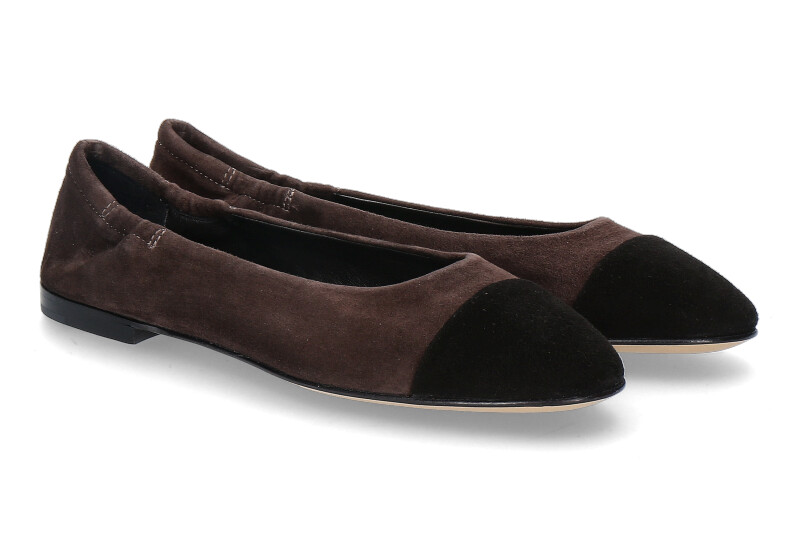 Pomme d'Or ballerina GIORGIA CAMOSCIO- black/dark brown