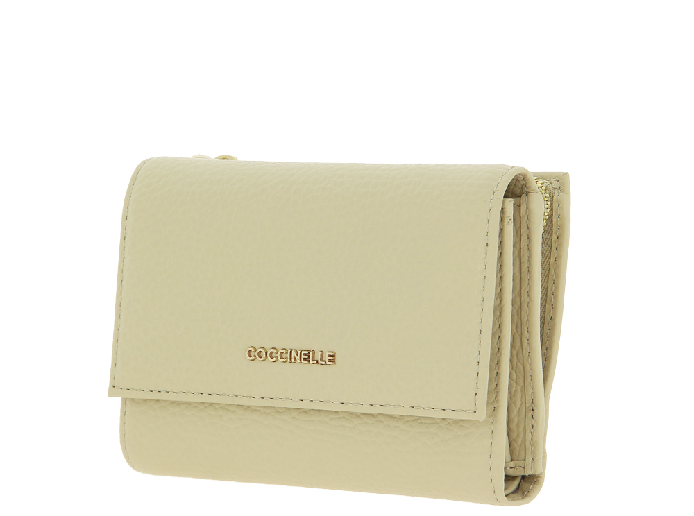 Coccinelle wallet GRAIN LEATHER METALLIC SOFT SILK