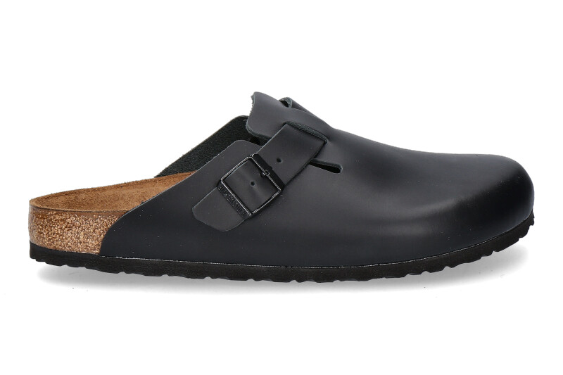 Birkenstock clogs BOSTON SCHMAL NATURLEDER BLACK