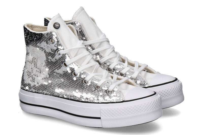 Ballo da Sola Converse shoe ALL STAR SILVER GLITTER