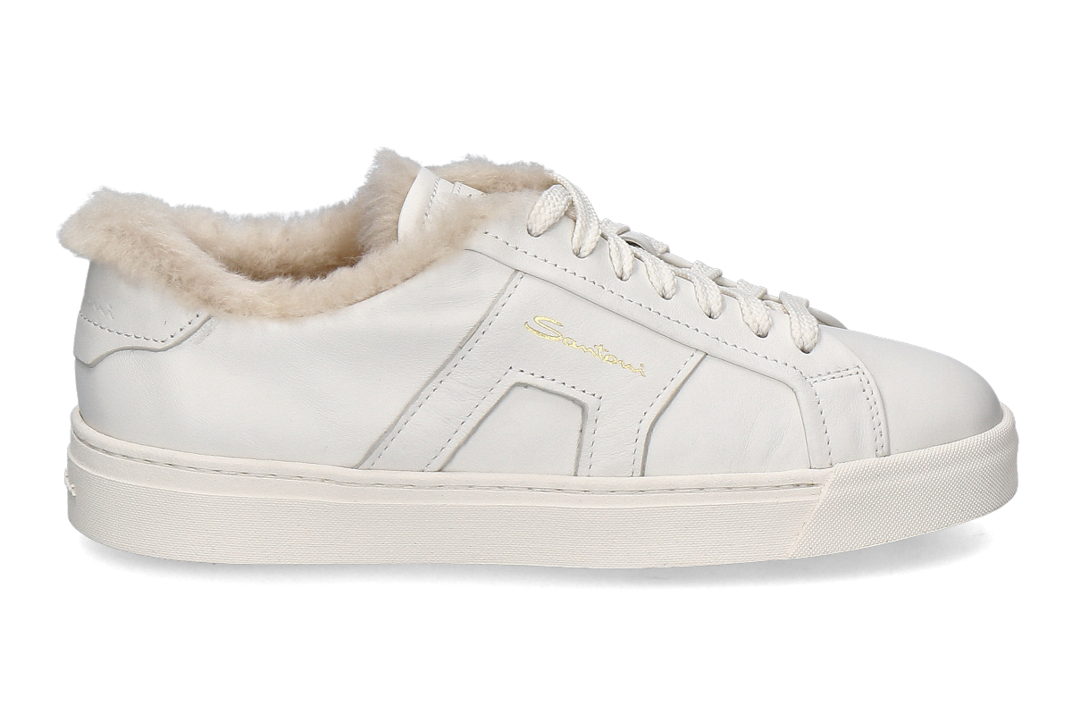  Santoni women's sneaker lined DBS NAPPA- white/ weiss 