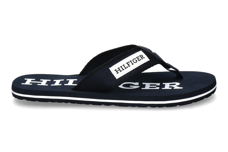 Tommy Hilfiger men's flip flops PATCH BEACH SANDAL desert sky