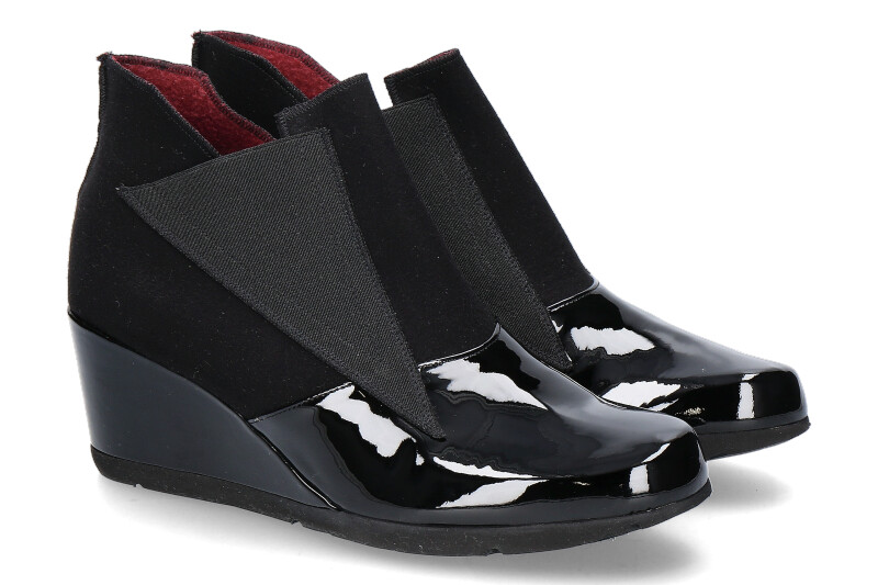 Thierry Rabotin wedge ankle boots ISIDORO LACK NERO